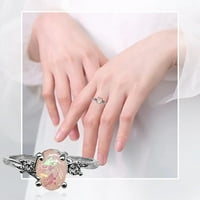 CPTFadh prstenovi za žene izvrsne ženske srebrne prstenove ovalnog rezanja dijamantski nakit rođendan