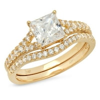 3. CT Princess Rese Realni originalni prirodni dijamant VS1-VS J-K 18K Žuto zlato Angažman za venčanje