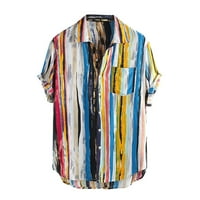 Cleance Muns casual majica s kratkim rukavima Vintage Summer Havajska majica za odmor za odmor Tie Dye
