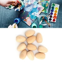Fau Lažna jaja, neobojena drvena jaja za djecu za bojenje slikarstvo za izradu djece DIY Igra S