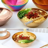 Bowl od nehrđajućeg čelika Japanska stila ramena zdjele kreativni spremnik s ravnim donjem hranom
