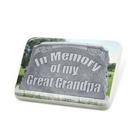 Porcelein pin u memoriji mog sjajnog djeda r.i.p lapel značke - Neonblond