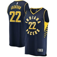 Muška fanatika brendirana Izaiah Jackson Navy Indiana Pacers Brzi Break Replica Player dres - Icon Edition