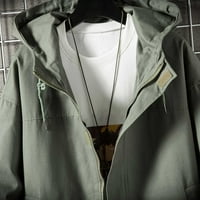 Leey-World Muška jakna Zimska muška kapuljača jakna Zip-džepovi topla zimska jakna taktička jakna vojska