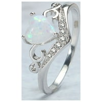 Wiueurtly prstenovi za tinejdžerske modne prsten u obliku srca Novi nakit srca šareno dragi nakit ljubavni