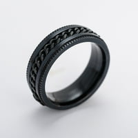 Ljupska breza Men Ring Jednostavan visoki polirani nakit rotirajuće lančani prsten za prstenje za zabavu