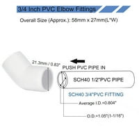 UxCell Stepen PVC okov za lakat, priključak za priključak za priključak PVC