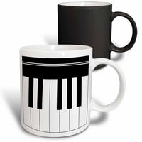 3Droza glasovinski ključevi - crno-bijeli glazbeni dizajn - pijanistički muzički uređaj i glazbeni pokloni,
