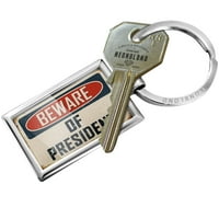 Privjesak za ključeve čuvati predsjednika vintage smiješnog znaka