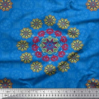 Soimoi Satin Silk tkanina Damask & Mandala Dekorativni otisak Šivenje tkanine dvorište široko