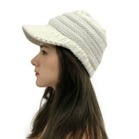 Ženske pune boje ubode na otvorenom plišani šeširi kukičani pleteni zimsku kapu