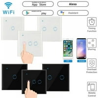 Gang WiFi Smart daljinski upravljač Touch prekidač za svjetlo za Alexa Google IFTTT i Google Home Inteligentnu