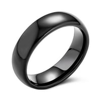 Obične jednostavne kupole Crne parove za vjenčani trake titanijum prstenovi
