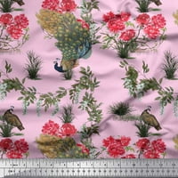 Soimoi pamučna kambrička tkaninska listova, cvjetna i paun ptica za štampanje tkanina od dvorišta široka