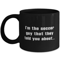 Nogometna šolja - Soccer Coffee Cup - Ja sam nogometne momak - fudbalska šolja za kavu Crna 11oz