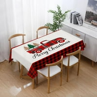 Buffalo Provjeri božićni stolcloth pravokutnik karirani božićni stolnjak crveni i crni poklopci tablice