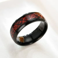 Mjelo u Waroouhouse Men Ringly Jednostavan nakit Pribor Zmaj Uzorak užareni prsten za upoznavanje