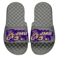 Muški Islide Sivi James Madison Dukes Mascot Slide Sandals