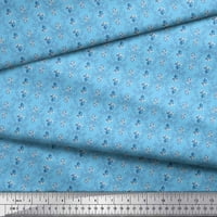 Tkanina od pamučnog dresa Soimoi Blue cvjetna damaska ​​cvjetni print šiva šipka tkanina