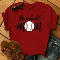 Lilgiuy Personalizirana majica za bejzbol - majica prilagođena bejzbol mamom s imenom i brojem za dnevni
