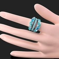 Ženski kubični cirkonijski prsten od legura kristalnog kristalnog nakita poklon zasljepljujući