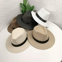 -Groee slamnatih šešira za žene ljetna plaža sunčana šešir široki divlji fedora cap upf50 +