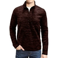 Muški vrhovi Redovna fit tromjesečje Zip dugih rukava Ležerne prilike pulover Polo majice Osnovna bluza