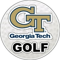 Georgia Tech Yellow Jackets okruglica za golf loptu vinilnu naljepnicu