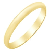 Zaručni prsten od pola okruglih band u 10k žuti zlatni prsten - 14