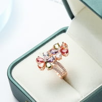 Toyella prstenje evropski i američki modni nakit ženske kreativne cirkon narukvice ruže zlato 8