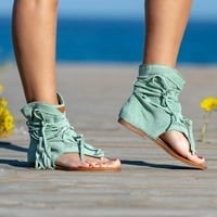 Ichuanyi sandale za žene čišćenje Žene djevojke retro boemske tassel sandale rimske cipele cipele