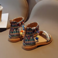 Dječje djece Dječje cipele Čvrste boje ravne otvorene nožne prste sandale za ljetne sandale Soft Soft