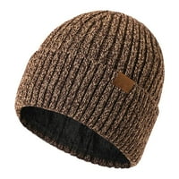 Odraslani unizova od beanie hat Oplaća za zimsku solid sloj boje vuneni novi topli pleteni ženski i