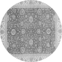 Ahgly Company u zatvorenom okrugli orijentalno sivi rugi tradicionalnih područja, 3 'runda