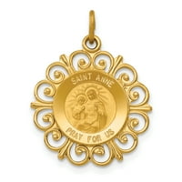 Lijepa 14K Saint Anne Medal Charm