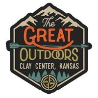 Clay Center Kansas Veliki na otvorenom dizajn naljepnica Vinil naljepnica