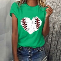 Odobrenje ispod $ Charella ženski slobodno vrijeme kratkih rukava Love Stylish Lijep smiješni bejzbol