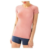 Cethrio prevelike majice za žene - brzo sušenje trčanja Sportske tajice kratkih rukava Xianthin Sexy