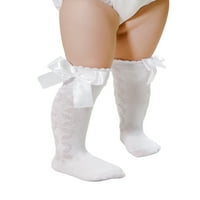 Cathery Toddler Djevojke Djevojke Klee High Čajke Slatke ruffled naklonjene čarape Bow pletit Dugo čarape