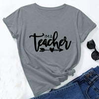 Smihono ženski modni učiteljski dnevni limenki prodajni krajci kratkih majica s kratkim ležernim bluzama
