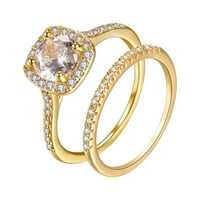 CPTFADH prstenovi za žene Dvije žene Zlatni prsten bijeli riveston vjenčani nakit prstenovi veličine