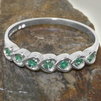 Britanci napravio je 18k bijelo zlato Real Prirodni smaragdni ženski vječni prsten - veličine opcije