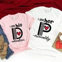 FamilyLoveshop LLC Par majice, njegove i njene majice supruga, set za par majice, odgovarajuće košulje,