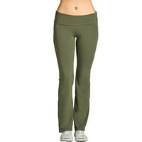 Joga hlače Žene Yoga Hlače široke noge Comfy zvono na bagere za labave ravne noge Lounge Hlače Workout Trčanje trenerke Vojske zelene 3x-velike
