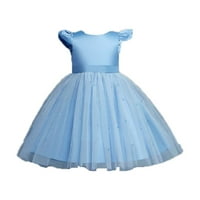 Djevojke toddlere haljine performanse haljina haljina za zabavu luk mrežast suknja princeza haljina