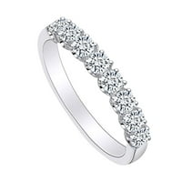 0. Carat okrugli oblik bijeli prirodni dijamantski vjenčani prsten za vjenčanje 14K čvrsto bijelo zlato