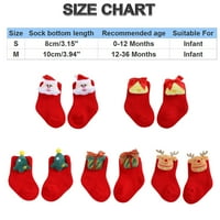 QXUTPO Božićne čarape Toddlers Dječaci Dječje Djeca Dječje čarape Softs Bolly Todler cipele Čarape Princeze