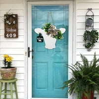 Vratna vijenca za vješalice na vratima Uskršnji dekor Drveni zid Viseće ukrašavanje za kućni restoran