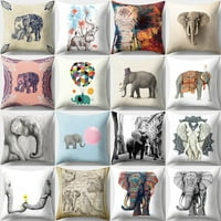 AERDream Crtani slonovi Ispis breskve kože bacaju jastuk za jastuk Kućinski dekor