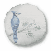 Podružnica Plava papagaj Art Deco modni okrugli bacanje Jastuk za kućni dekoracija Jastuk